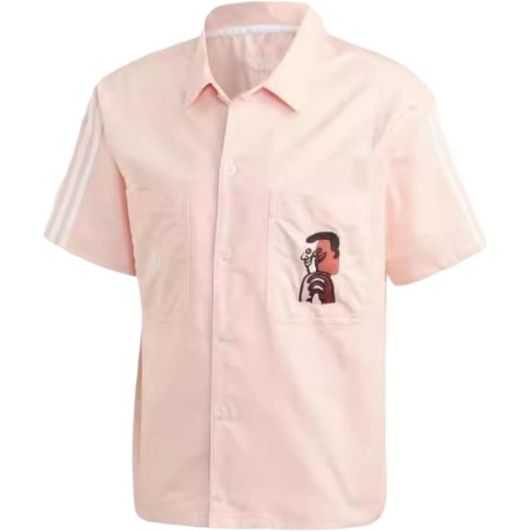 

Adidas Originals Trefoil однотонная рубашка поло с коротким рукавом мужские топы розовые FM1388 XS