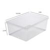 4 Pack Stackable Storage Bins with Lids Clear Plastic Nestable Organizers Ideal Clothing Toys Household Items Home Office