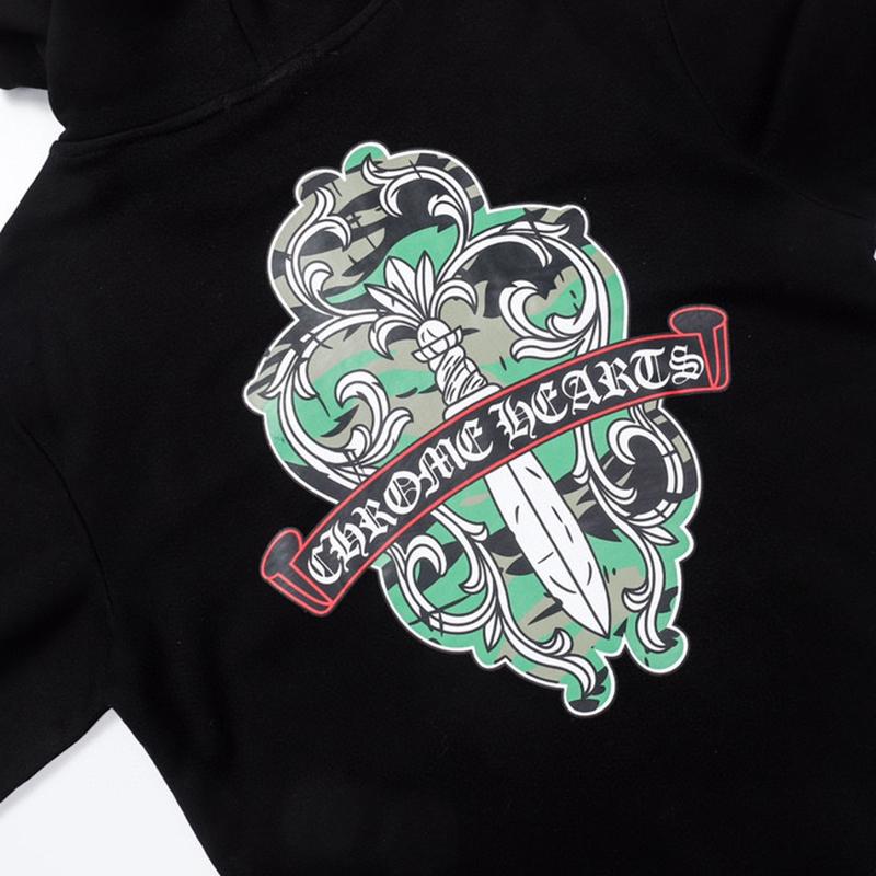834 CHROME HEARTS 2025 Autumn and Winter New Plus Size Classic Style Logo Zipper Hooded Sweatshirt, Suitable for Couples to Wear