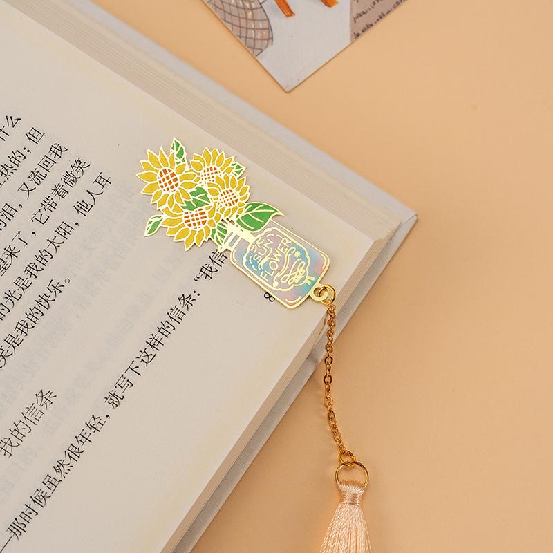 Book Marks Vintage Book Clip Metal Bookmark Creative Tassel Bookmark For Office Supplies Reading Supplies Gift Item