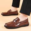 Cowhide British Loafers Men's Trend Versatile Doudou Shoes Casual Leather Shoes One Pedal Men's Shoes