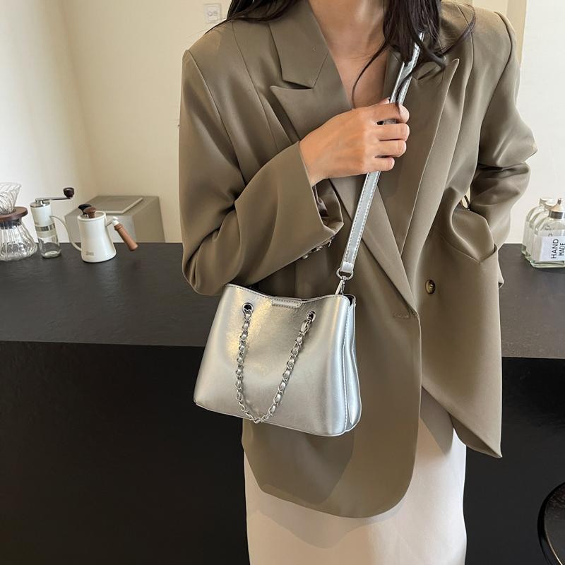 Small PU Leather Crossbody Bags for Women 2024 Y2k Korean Fashion Bucket Bag Lady Shoulder Bag Handbags and Purses
