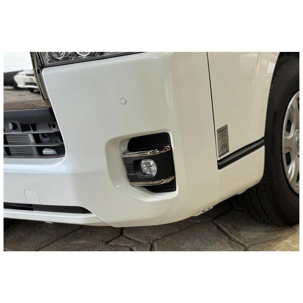 LEGANCE J-CLUB Chrome Bezel Fog Lamp Cover, Black Chrome, Made in Japan, Chrome Plating,