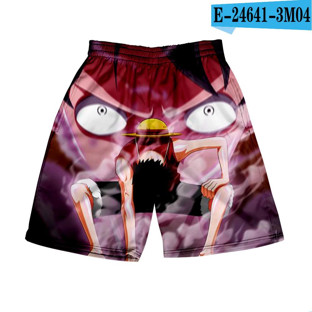 

Нові чоловічі пляжні шорти One Piece Anime Peripheral Character Series з дихаючими 3D-друкованими цифровими принтами S