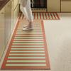 Long Strip Kitchen Floor Mat PVC Leather Rugs Waterproof Anti-fouling Oil-proof Kitchen Rug Washable Easy Clean Home Decoration
