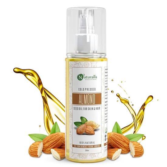 

Naturalis Essence Of Nature Cold Pressed Almond Carrier Oil For Skin Lightening, Pigmentation, Stretch Marks, Acne Scars, 200 Ml (Almond) 200ML