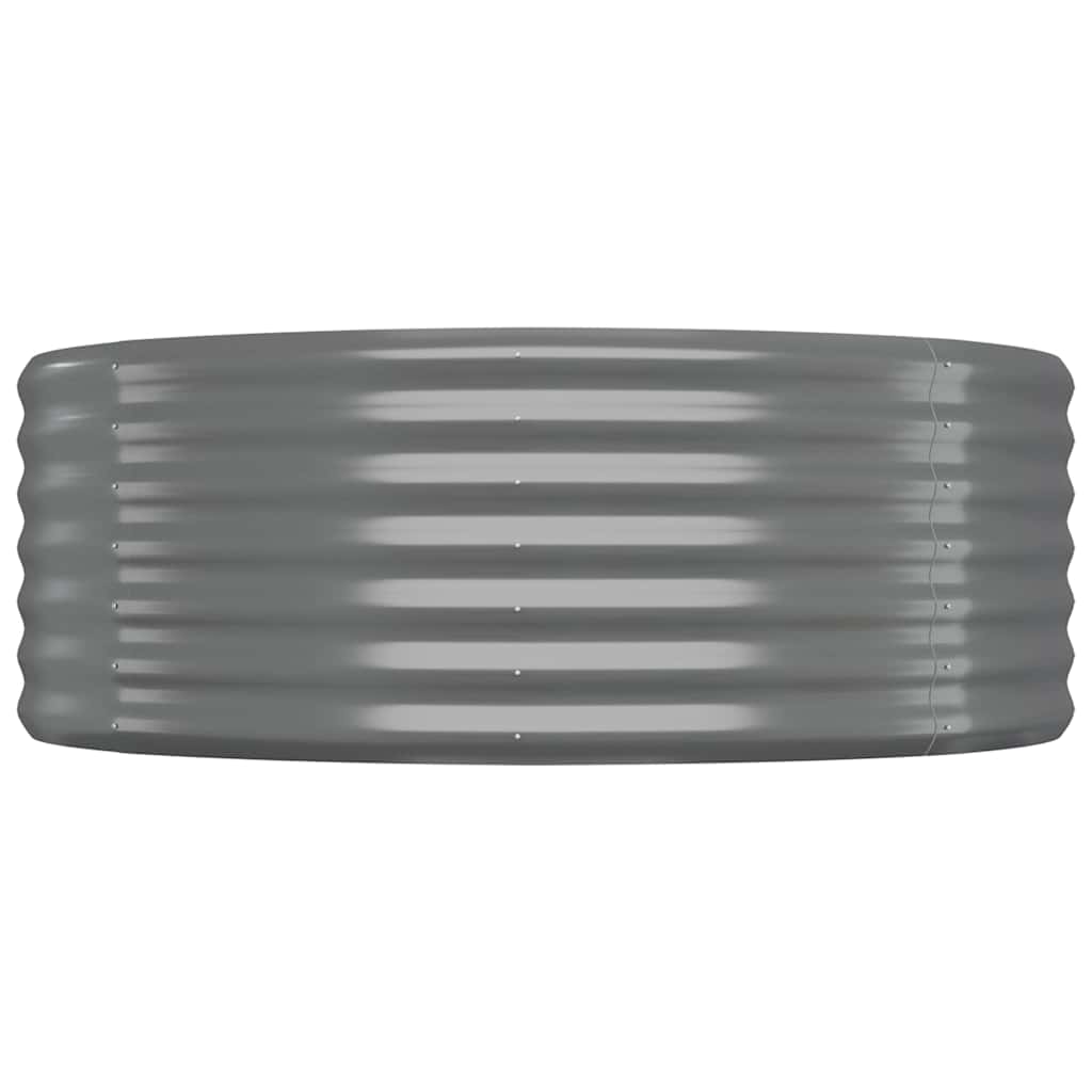 vidaXL Hochbeet Verzinkter Stahl 100x100x36 cm Grau