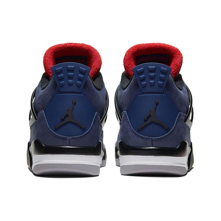 Air Jordan 4 Retro Winter Loyal Blue Men Sneakers White Habanero-Red Black CQ9597-401
