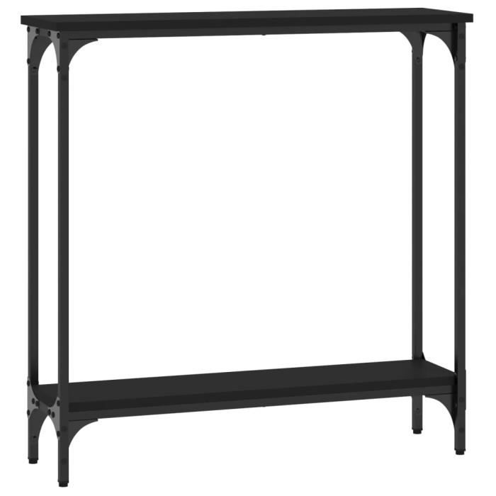 VidaXL Table console noir 75x22,5x75 cm bois d'ingénierie 834020