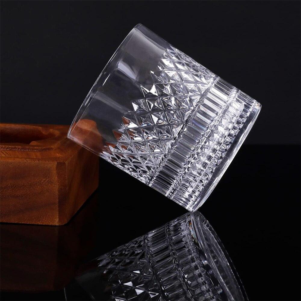 4 Styles 4pcs Clear Crystal Whisky Glasses Set Rocks Wine Glasses Glassware for Cocktail Scotch Bourbon Gin Brandy Rum Drinks