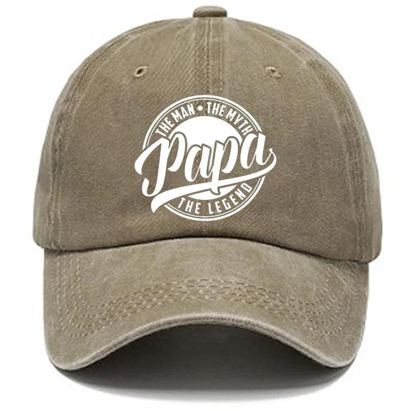 Printed Logo Baseball Cap Papa Washed Old Cap Outdoor Sports Sunscreen Visor