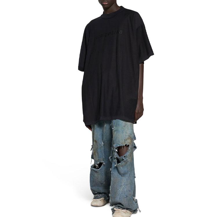 Balenciaga Mirror Balenciaga FW22 T Shirt Unisex Black 720198TNVR51069