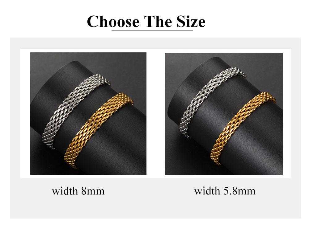 Cazador Trendy Mesh Chain Women's Bracelet Stainless Steel Gold Plated Waterproof Bracelets Party Birthday Gifts Wholesale New