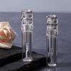 Empty 3.5Ml Transparent Lipgloss Tubes With Silicone Brush Round Cosmetic Lipgloss Tube Clear Lip Balm Bottle Refillable