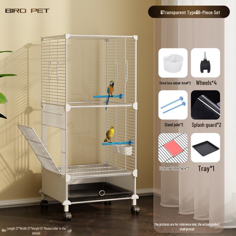 Luxury Large Bird Cage for Cockatiels, Budgerigars, Parrots with Breeding Box