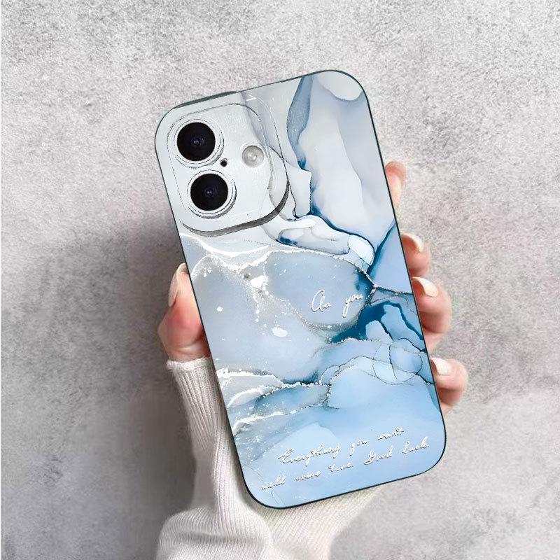 Marble Pattern Drop-Proof Full Coverage Case for iPhone 12/13/14/15/17 Pro Max