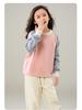 100% Wool Color Block Crew Neck Sweater for Boys & Girls - 2025 Autumn/Winter Collection