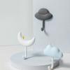 3Pcs Cloud Moon Hooks No-Punch Non-Marking Adhesive Backed Adhesive Hooks Kitchen Bathroom Wall Cute Hooks