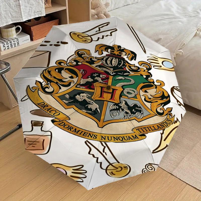 1PC Warner Hogwarts School Umbrella-8-Rib Reinforced, Automatic Open, Lightweight-A112