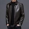 Very good leather leather jacket men's new middle-aged men's leather jacket men's jacket spring and autumn thin coat