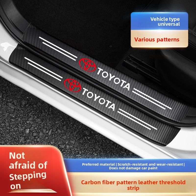 Suitable for Toyota Corolla Leiling Camry Dazzling Highlander Willanda Feng Landa Threshold Strip Protective Sticker Anti-Step