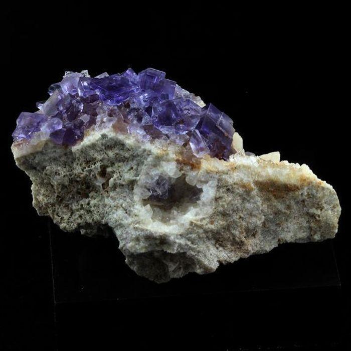 Pierres et Minéraux - ABIJOUX - Fluorite + Quartz - La Cabaña, Berbes, Asturias, Espagne