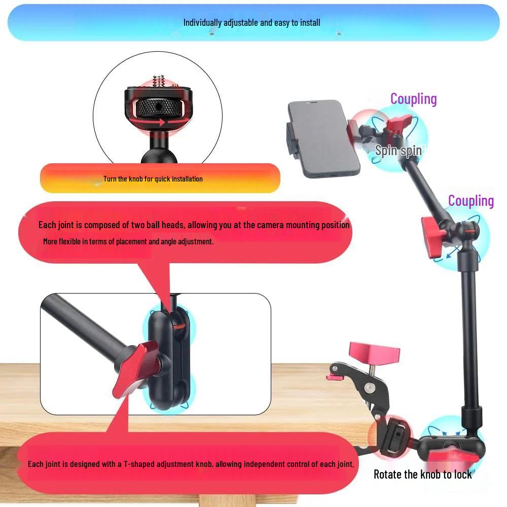 Universal Large Crab Claw Magic Arm for Live Broadcast Background