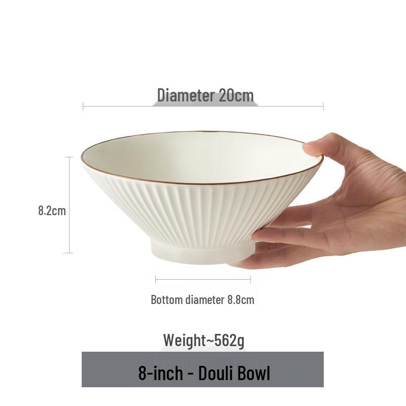 ZISIZ Japanese-Style Ceramic Ramen Bowl