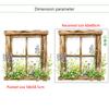 3D Fake Window Wall Sticker Self Adhesive Window Sill Flower Butterfly Decal for Living Room Bedroom Decoration Home Decor