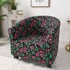 Printed Club Chair Slipcover Stretch Armchair Covers Tub Chair Sofa Protector Washable Couch Covers  for Living Room