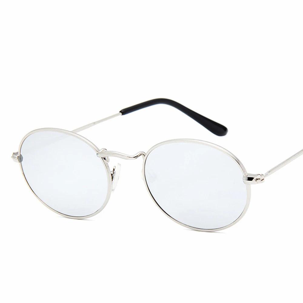 Stylish Durable High Quality UV Protection Classic Oval Sun Glasses Glasses with Mirrored Lenses for Men and Ladies