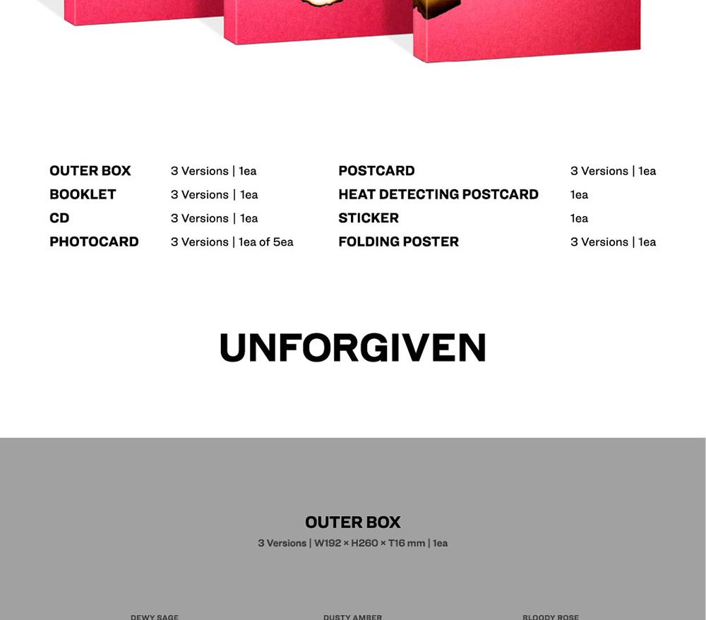 LE SSERAFIM [UNFORGIVEN] 1st Studio Album