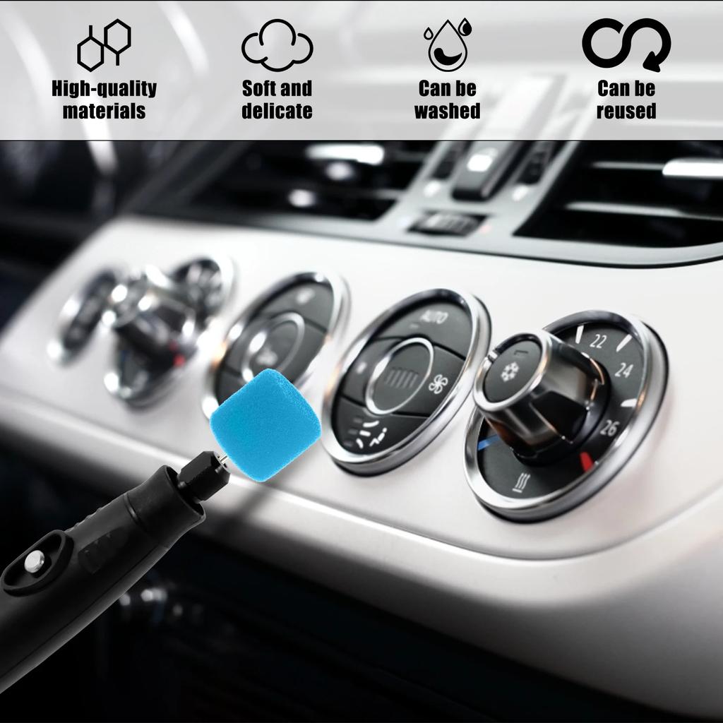 20Pcs Detailing Sponge Polishing Buffing Pads For Car Use On Dremel Rotary Drill Tools Wear-Resistant Sponge Wool Polisher Pads