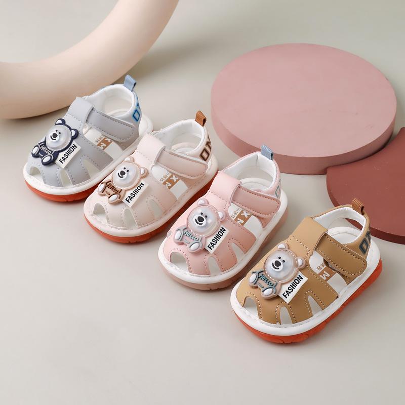 Baby Sandals Summer Children's Shoes Baby Toddler Shoes Soft Bottom Non-slip 0-2 Years Old Boys and Girls Flashing Shoes
