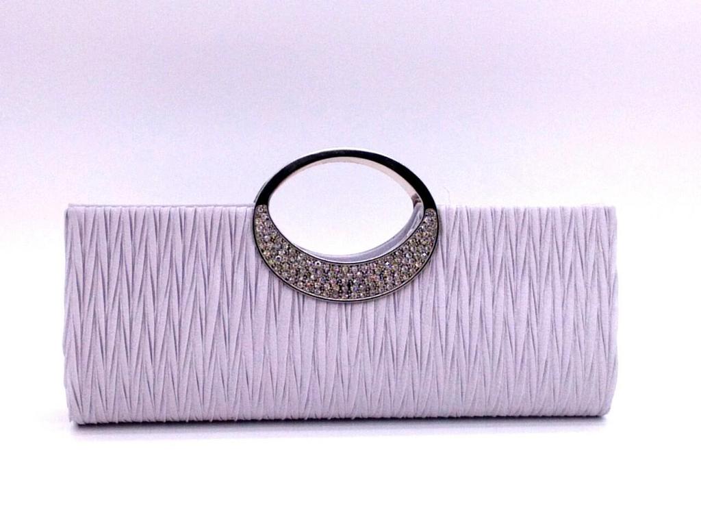 Classic Rhinestone Pleated Evening Bag for Women