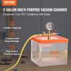 2 Gallon Vacuum Chamber, Upgraded Multipurpose Acrylic Vacuum Degassing Chamber, Transparent Vacuum Chamber, for Resin Degassing, Silica Gel