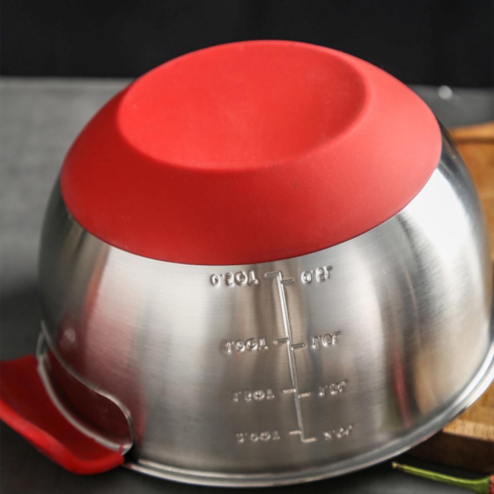 1pc handle bowl, stainless steel egg beater, baking and mixing bowl, silicone base salad basin, other egg tools