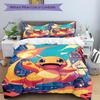 3pcs bedding set Flame Pokémon Includes 1 Comforter + 2 Pillowcases, Without Pillow Inserts, Soft Comfortable, Lightweight Breathable, Print