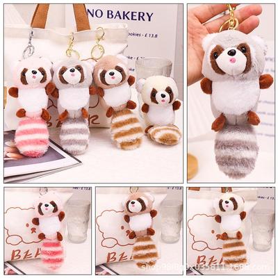 Schattige Raccoon Pluche Sleutelhanger Hanger - Perfect Cadeau voor Koppels & Heet Tas Accessoire