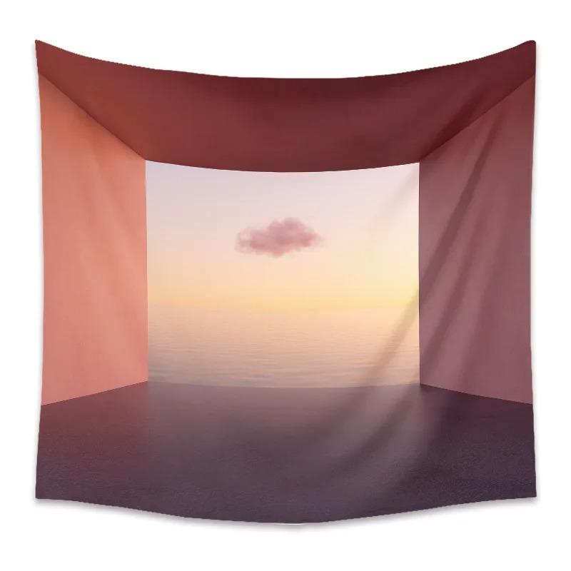 Window Scenery Background Hanging Cloth Bedroom Living Room Tapestry Home Wall Decoration Tapestry