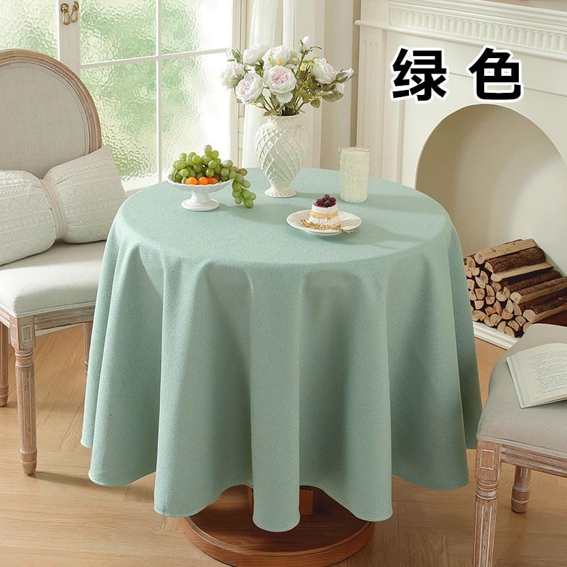Nordic Style Round Tablecloth Minimalist Linen Table Mat Living Room Balcony
