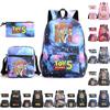 Toy Story Cartoon Print Oxford Canvas Backpack With Zipper Closure For Casual Travel Teens