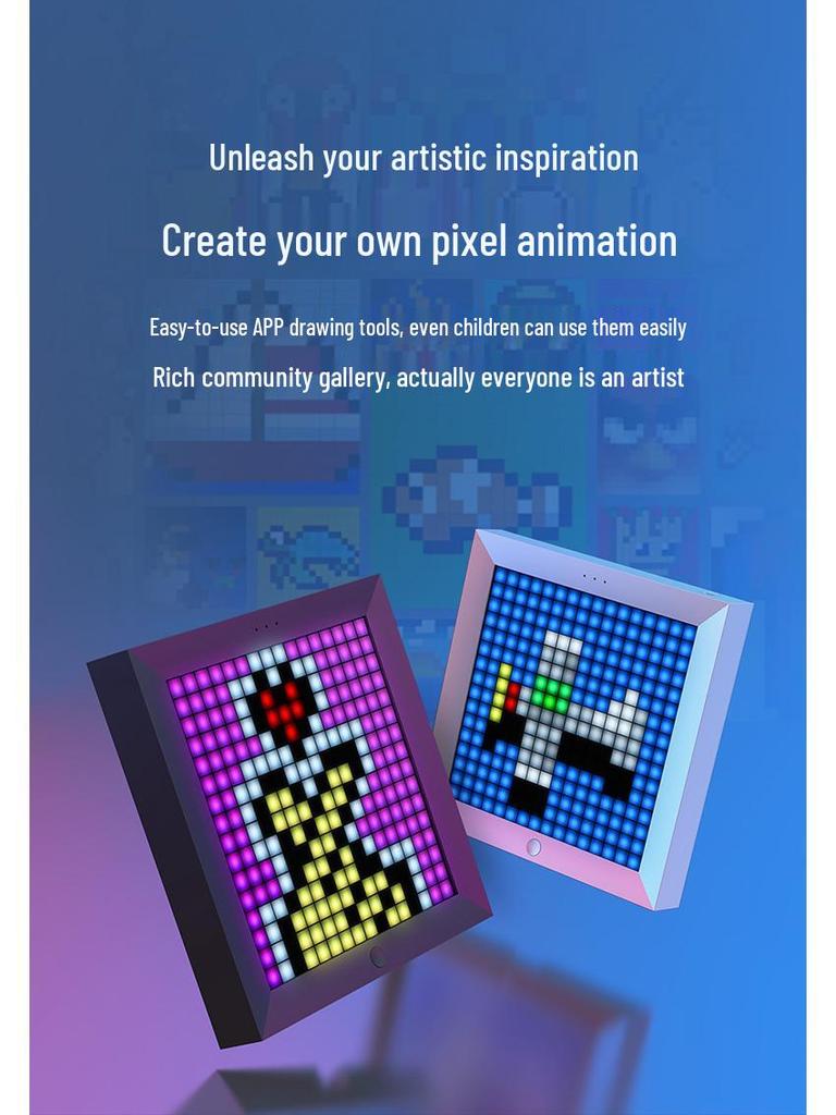 Divoom PIXOO Bluetooth Pixel Light: Game, Sound, and Clock in One - Perfect Birthday Gift!