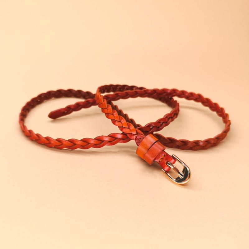 Handmade First-layer Tree Paste Bark Woven Women's Pin Buckle Belt Fashionable and Versatile Decoration