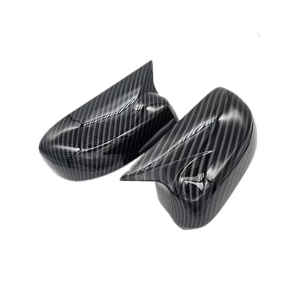 For Honda City 2009-2013 Car Sticker Rearview Side Mirror Cover Wing Cap Exterior Door Rear View Case Trim Carbon Fiber Look ABS