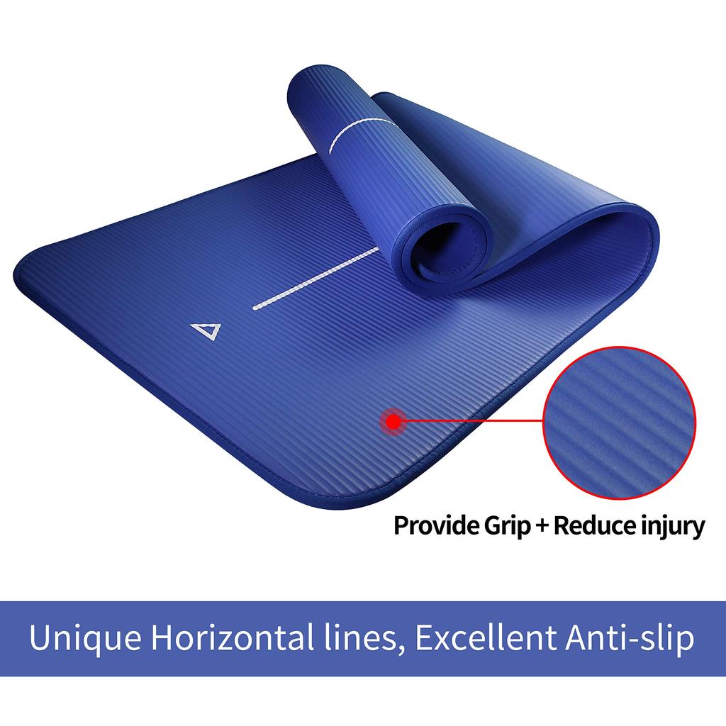 PROIRON Yoga 10mm Stretch Pilates Training 10mm NBR with Carrying Strap 1830 X 660 X Ultra-Comfortable Mat, Thick, Mat, Mat, Mat, High-Density