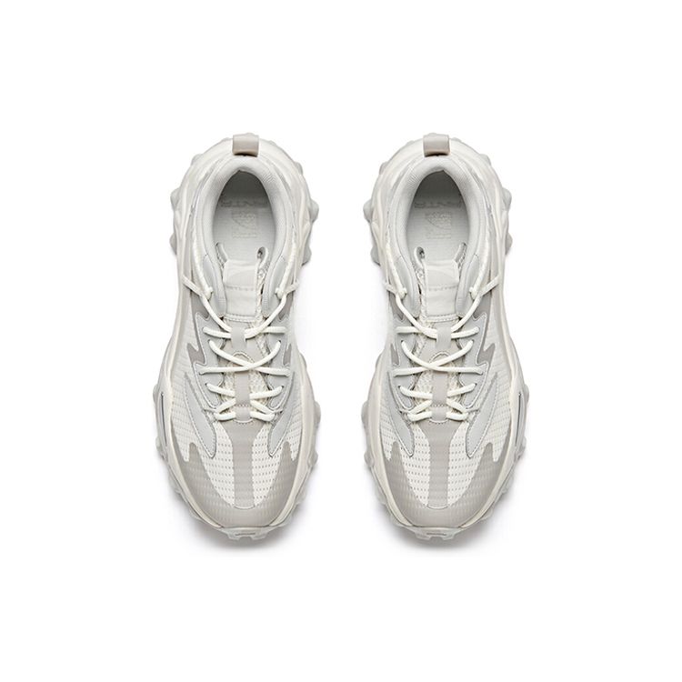 Anta Durable Breathable Low-Top Running Shoes Men Sneakers White Gray 112038832-1