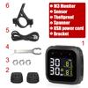 Wireless LCD Display Temperature Alarm Tire Pressure Monitoring System Waterproof M3 Moto Motorcycle Real Time TPMS Digital