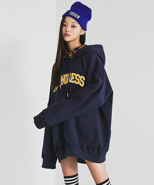 Unisex Overfit Applique Hoodie - 3Col (A Type)