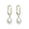 Genuine 925 Silver Natural Pearl Earrings Woman,Fashion Cultured Freshwater Pearl Earring Wife Anniversary Gift White Black